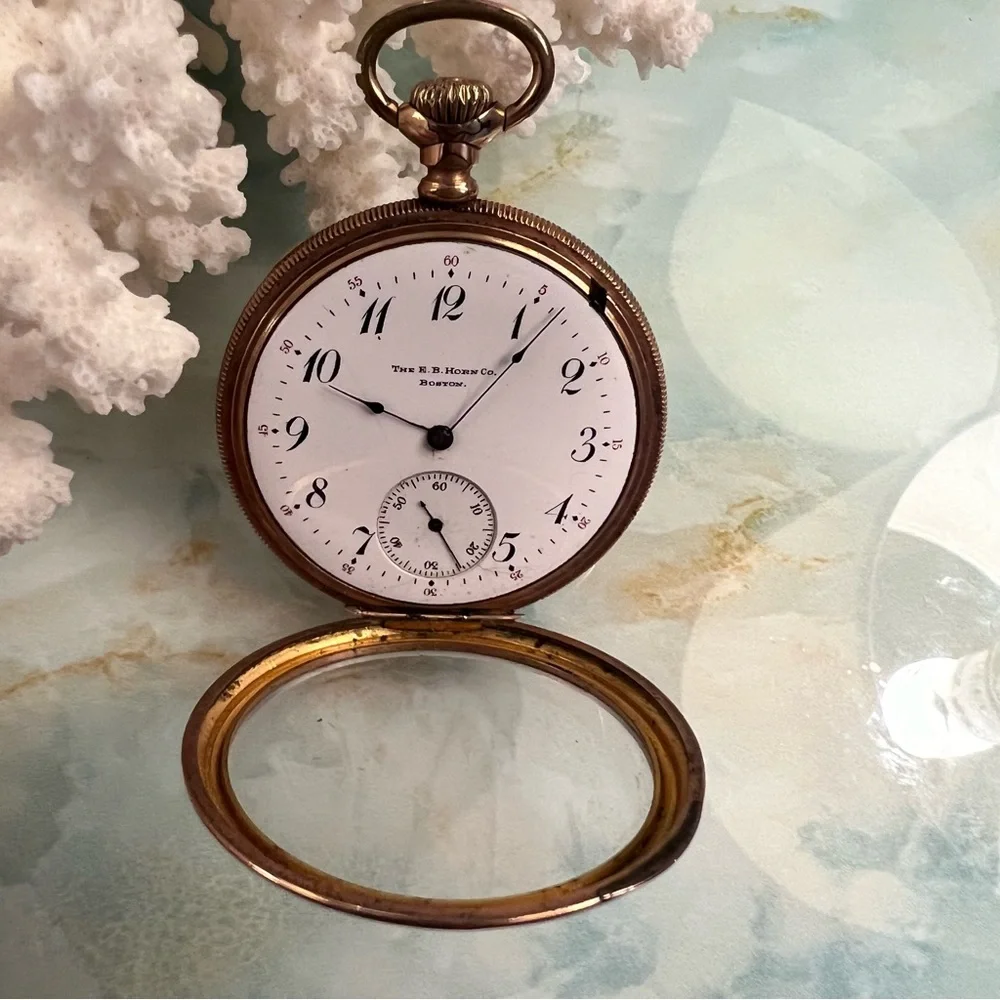 ILLINOIS WATCH CO Antique 11 Jewel Pocket Watch in 10k Gold Filled Dueber Case